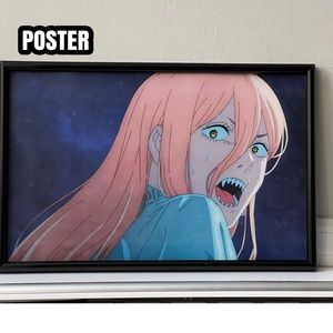 Chainsaw Man Power Anime Horror Poster